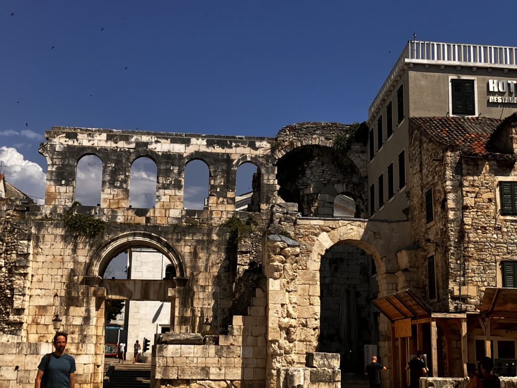 Les restes de la vieille ville de Split